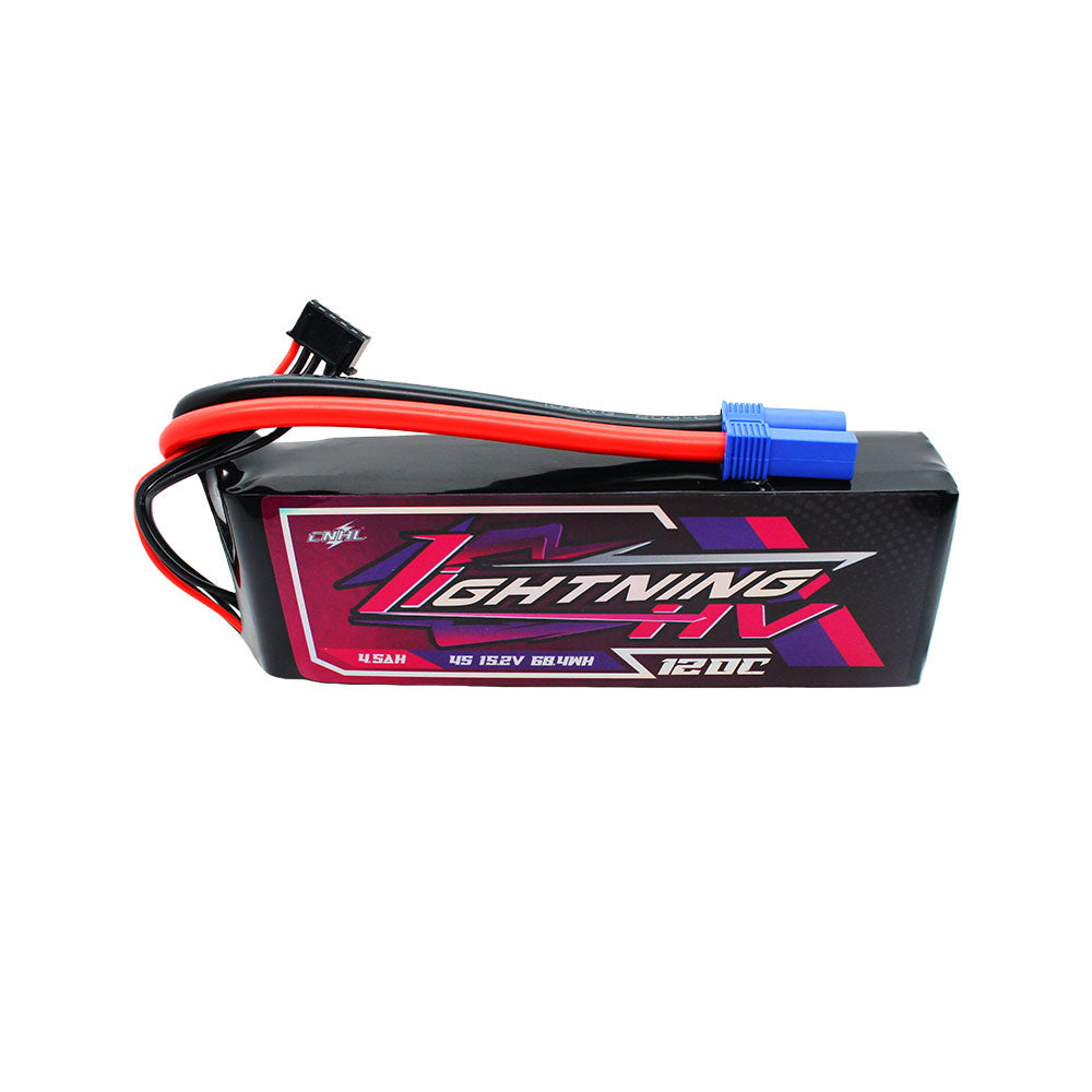 Аккумулятор CNHL Lightning LiHV 4500mAh 15.2V 4S 120C HV with EC5 Plug для FPV дрона