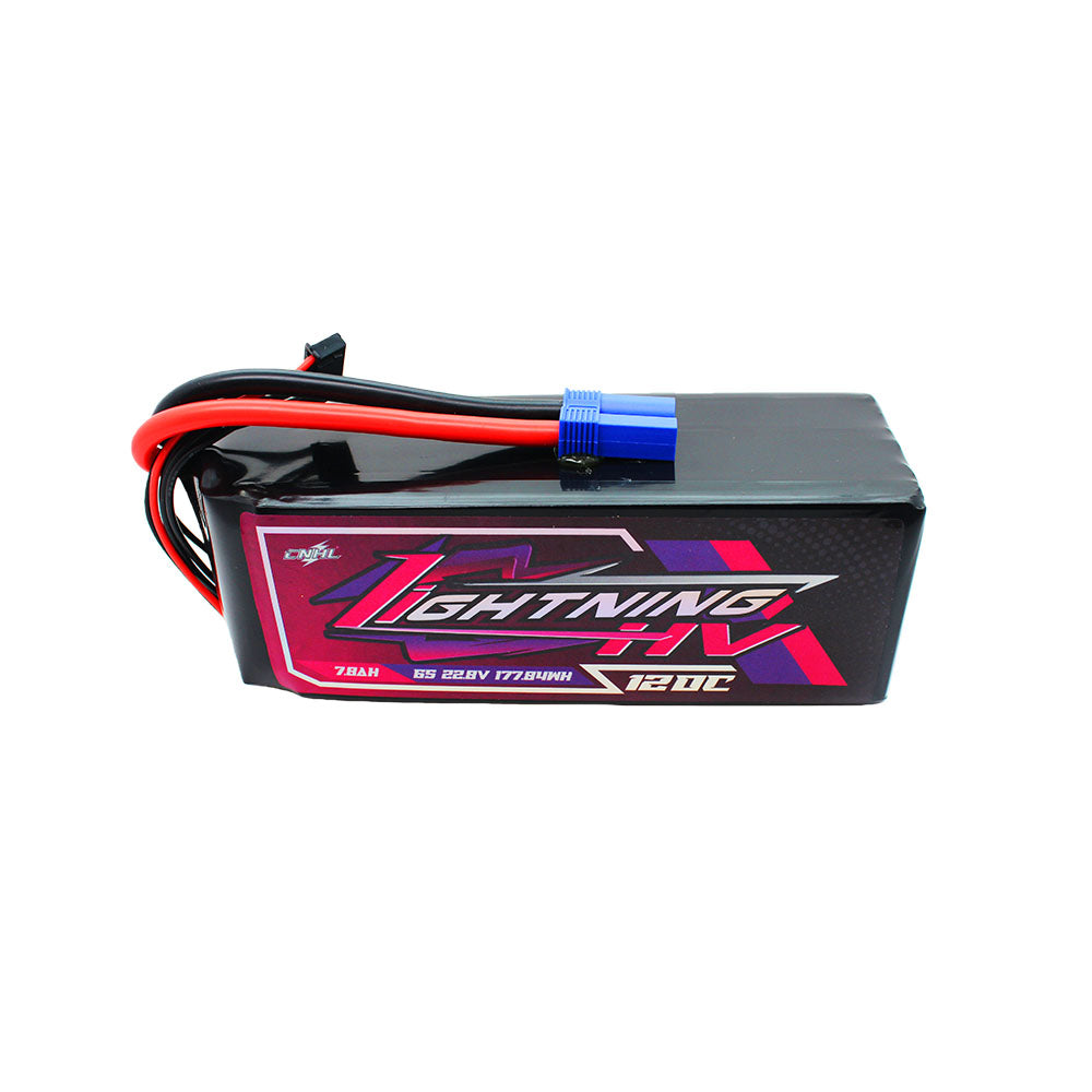 Аккумулятор CNHL Lightning LiHV 7800mAh 22.8V 6S 120C HV with EC5 Plug для FPV дрона
