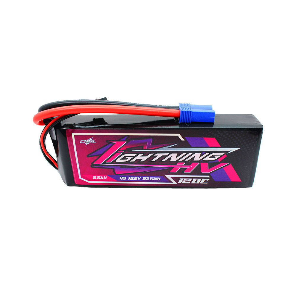 Аккумулятор CNHL Lightning LiHV 5500mAh 15.2V 4S 120C HV with EC5 Plug для FPV дрона