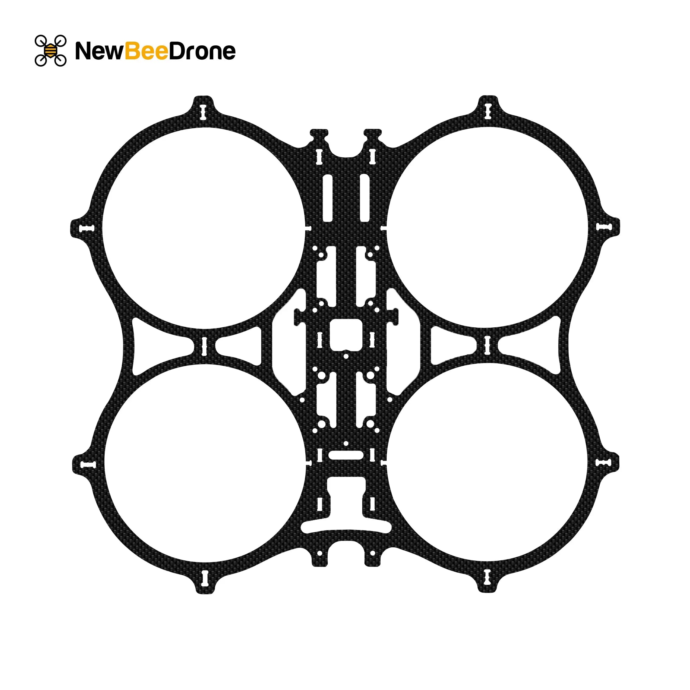 Аксессуар NewBeeDrone CinemAh Carbon Fiber Frame Replacement Parts - Main Plate, Side Plates, Motor Mounts, Etc.