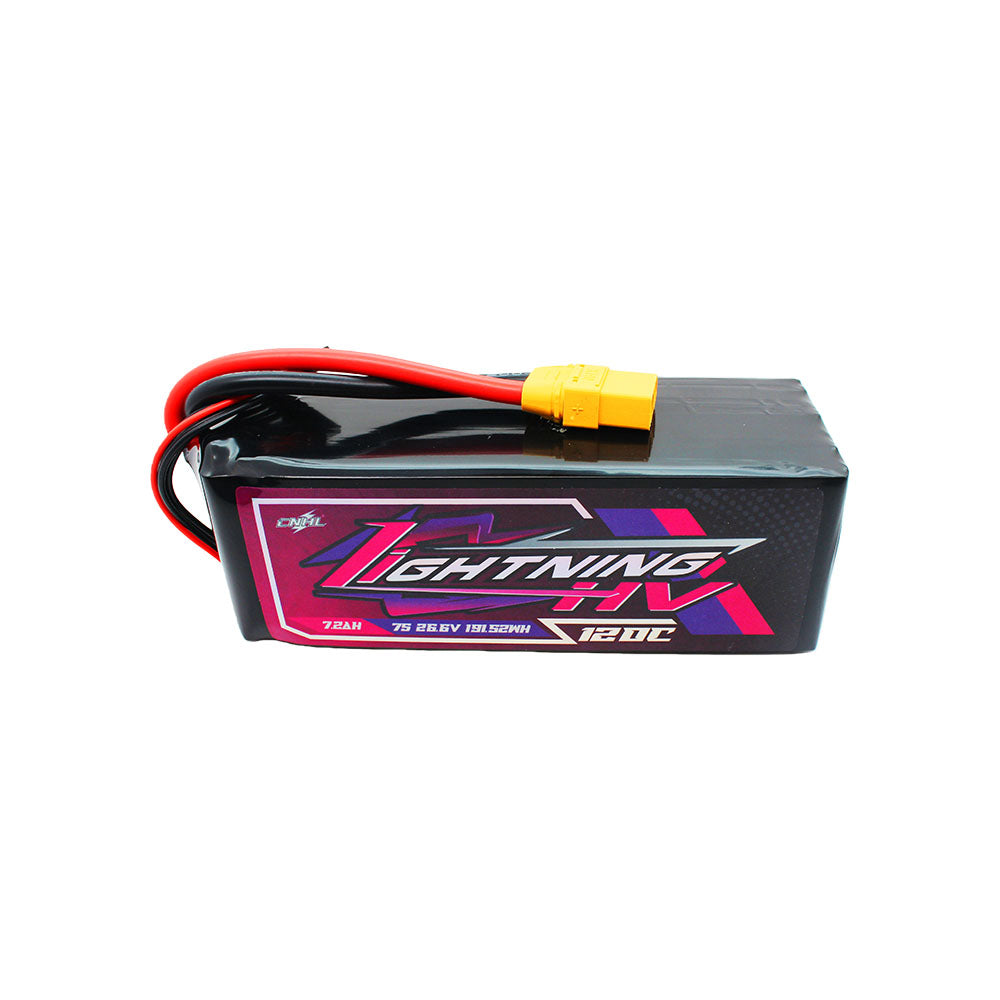 Аккумулятор CNHL Lightning LiHV 7200mAh 26.6V 7S 120C HV with XT90 Plug для FPV дрона