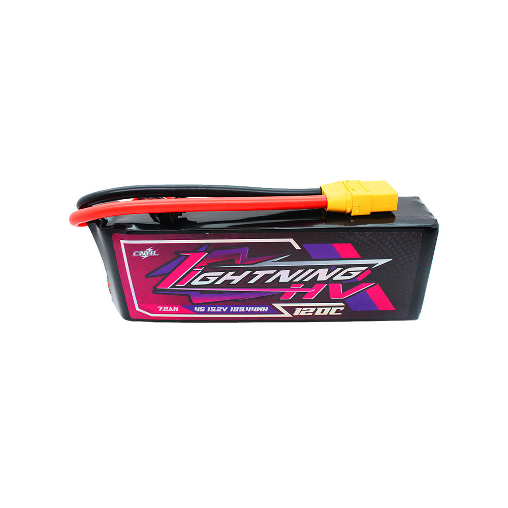 Аккумулятор CNHL Lightning LiHV 7200mAh 15.2V 4S 120C HV with XT90 Plug для FPV дрона