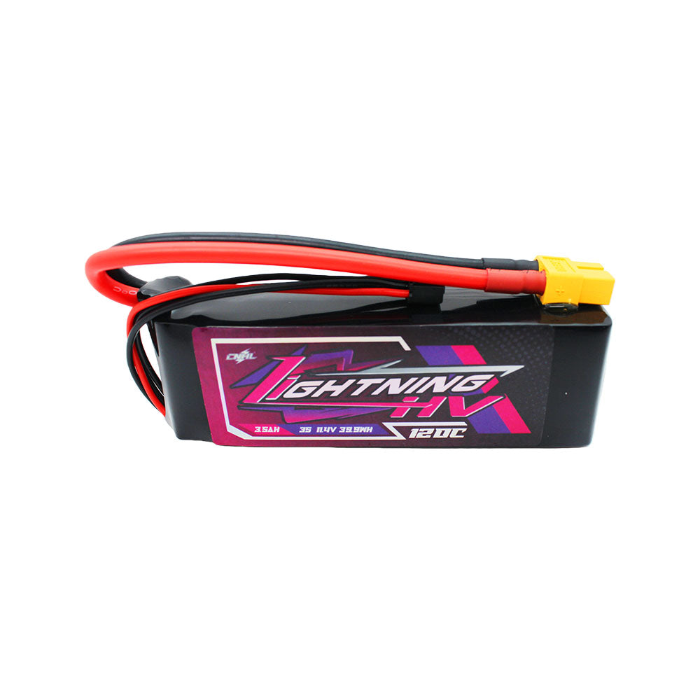 Аккумулятор CNHL Lightning LiHV 3500mAh 11.4V 3S 120C HV with XT60 Plug для FPV дрона